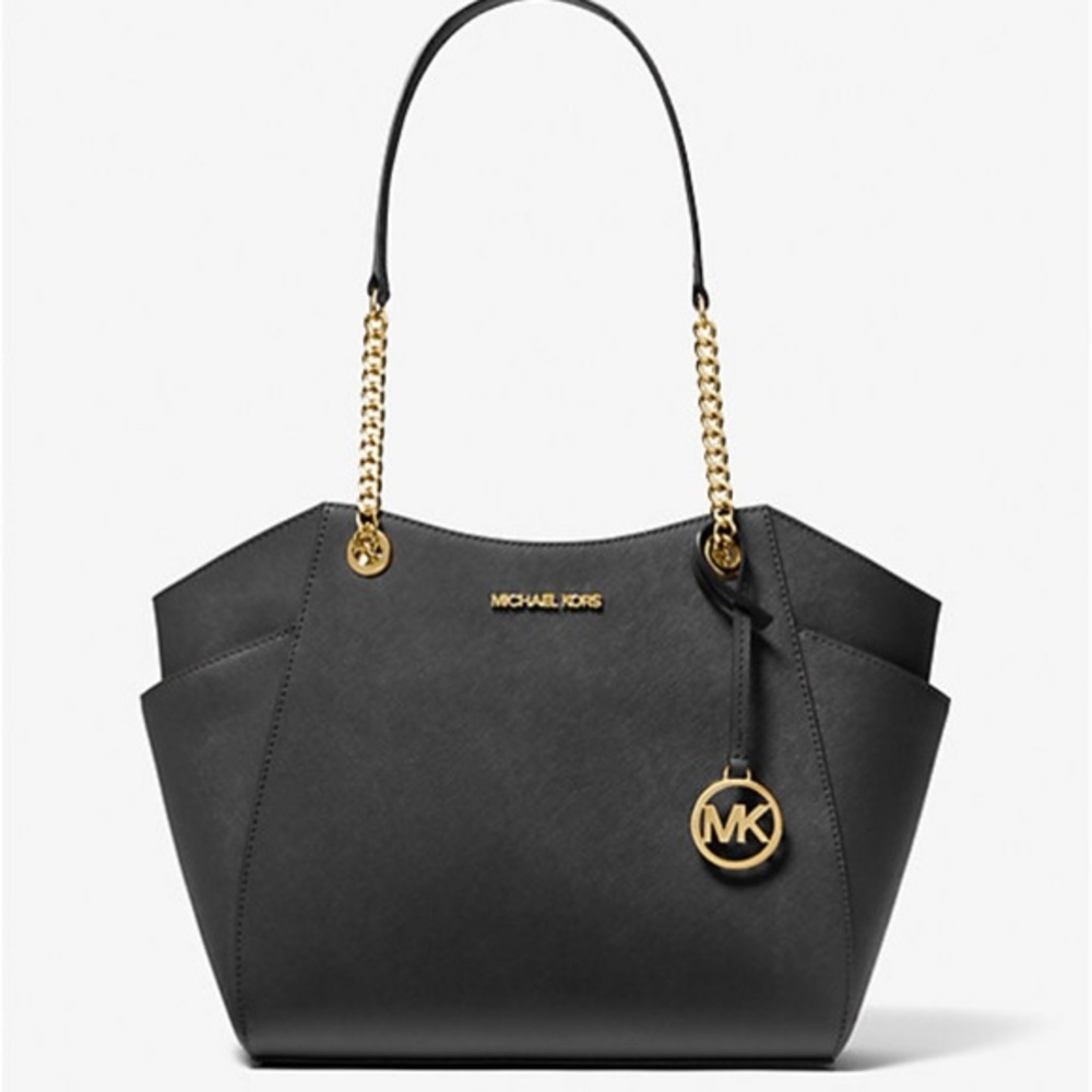 Michael Kors MICHAEL KORS 
Jet Set Lg Saffiano Leather Shoulder Tote
Black
NWT